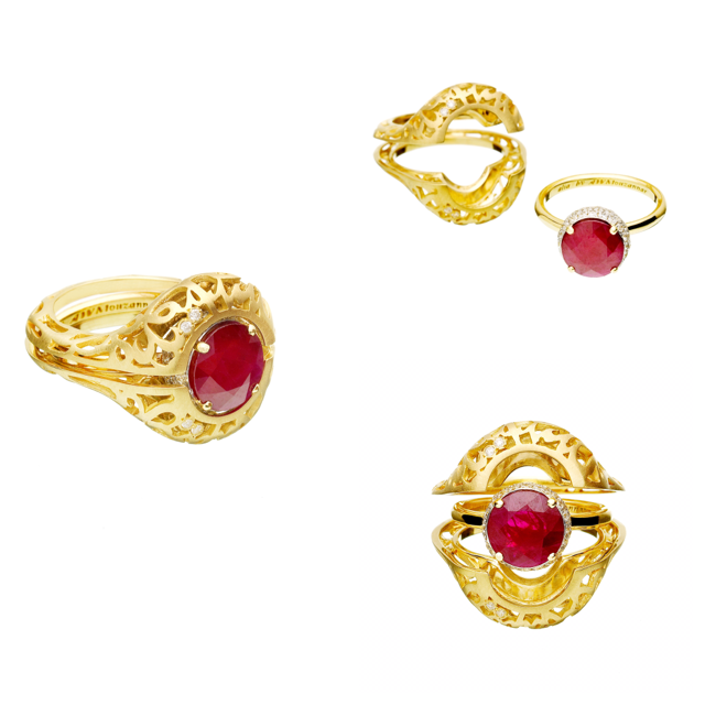 Hayat Albi Ring by Alia Mouzannar from AWM  for the Brave Heart Fund